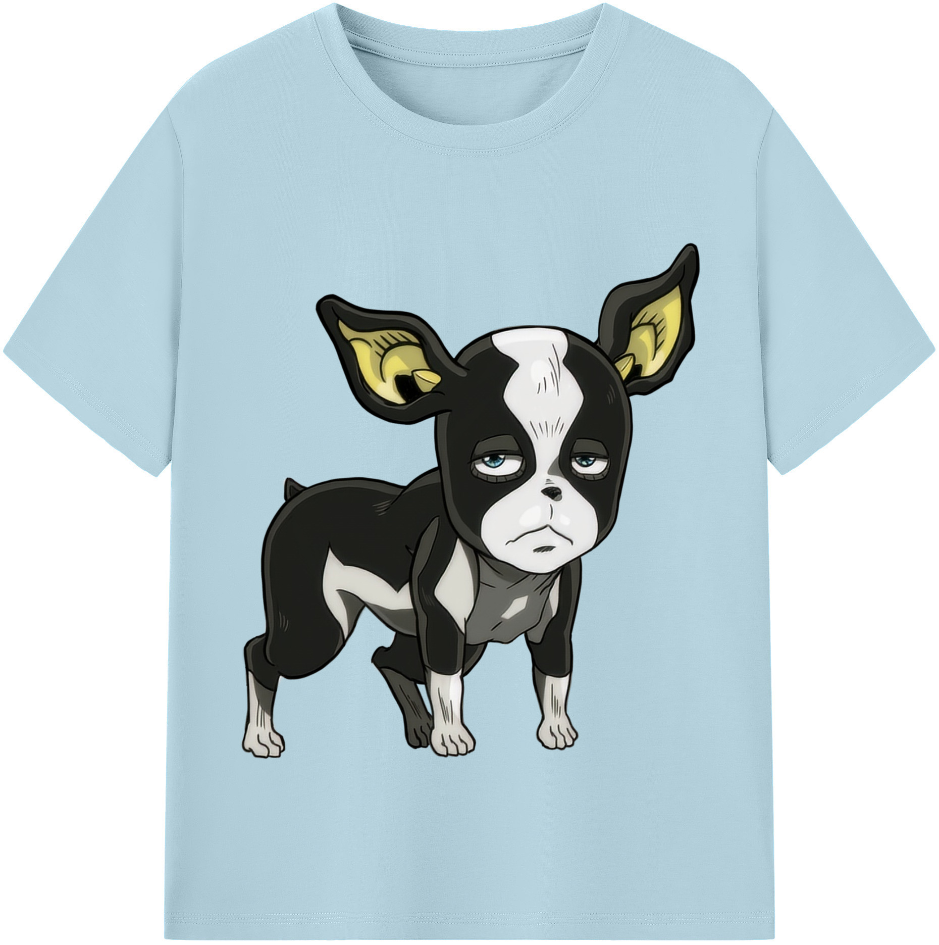 （画像用） ジョジョの奇妙な冒険 イギー JoJo's Bizarre Adventure Iggy 綿100％半袖Tシャツ（フロントプリント）
